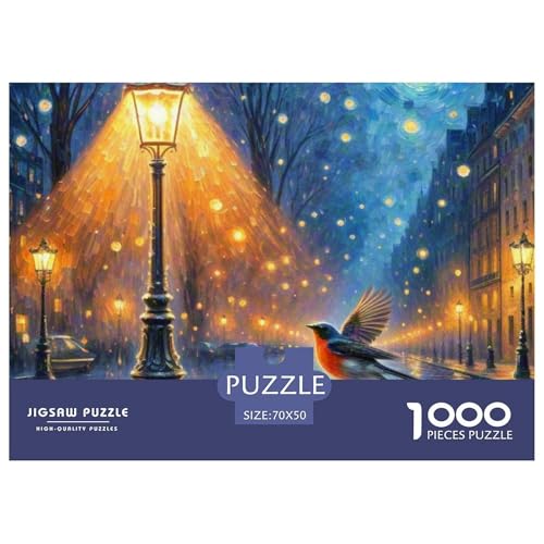 Europäischer Nachtigal 1000 Teile Puzzle Vogel Für Die Ganze Familie Herausforderung Premium-Qualität Spaß Pädagogisches Spiel 70x50cm/1000pcs von OJASDBDJE