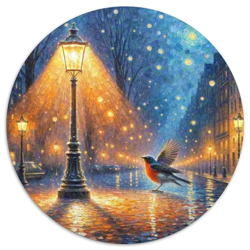 Europäischer Nachtigal Mit 1000 Teilen Puzzle Vogel Rundes Puzzle Geeignet Ab 12 Jahren Pädagogisches Für Erwachsene Kinder Buntes Tier Stressabbau-Spielzeug 1000pcs (67.5x67.5cm) von OJASDBDJE