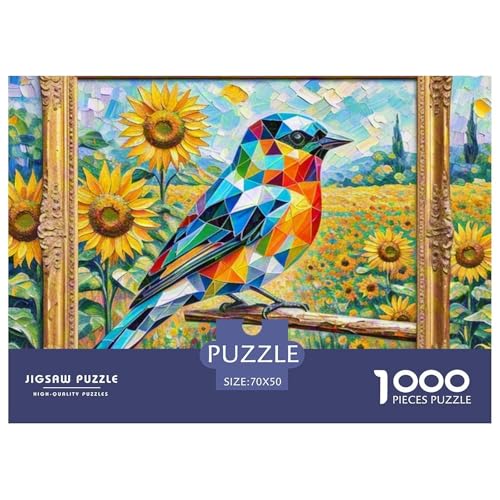 Europäischer Robin 1000 Teile Puzzle Vogel Für Die Ganze Familie Herausforderung Detailreich Spaß Lernspiel 70x50cm/1000pcs von OJASDBDJE