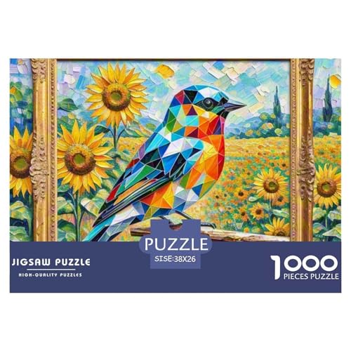Europäischer Robin 1000 Teile Puzzle Vogel Für Die Ganze Familie Herausforderung Premium-Qualität Spielzeug Lernspiel 38x26cm/1000pcs von OJASDBDJE