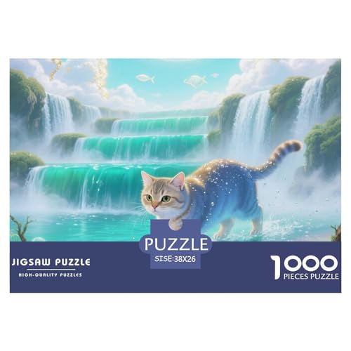 Europäisches Kurzhaar 1000 Teile Puzzle Pet Katze Für Die Ganze Familie Herausforderung Detailreich Spielzeug Lernspiel 38x26cm/1000pcs von OJASDBDJE