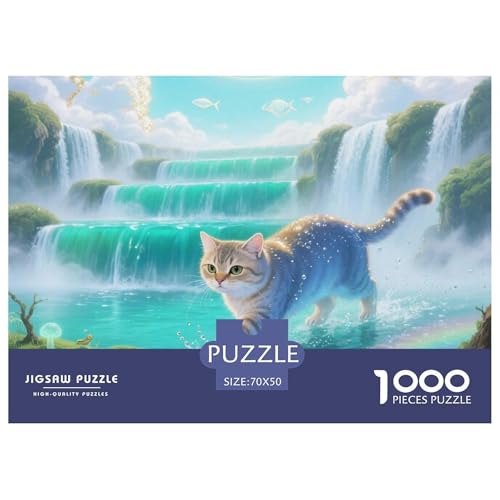 Europäisches Kurzhaar 1000 Teile Puzzles Pet Katze Für Kinder Ab 12 Jahren Entspannend Detailreich Spielzeug Pädagogisches Spiel 70x50cm/1000pcs von OJASDBDJE