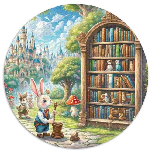 Fabel Archivist 1000 Teile Puzzle Magische Fantasie Circular Puzzle Geeignet Ab 12 Jahren Pädagogisches Für Erwachsene Kinder Buntes Tier Geschenke 1000pcs (67.5x67.5cm) von OJASDBDJE