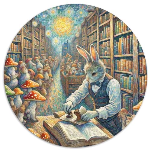 Fabel Archivist 1000 Teile Puzzle Magische Fantasie Rund Puzzle Geeignet Ab 12 Jahren Pädagogisches Für Erwachsene Kinder Buntes Tier Geschenke 1000pcs (67.5x67.5cm) von OJASDBDJE