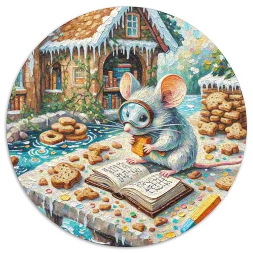 Fabelnkorrekturmaus 1000 Teile Puzzle Magische Fantasie Circular Puzzle Geeignet Ab 12 Jahren Pädagogisches Für Erwachsene Kinder Buntes Tier Geschenke 1000pcs (67.5x67.5cm) von OJASDBDJE