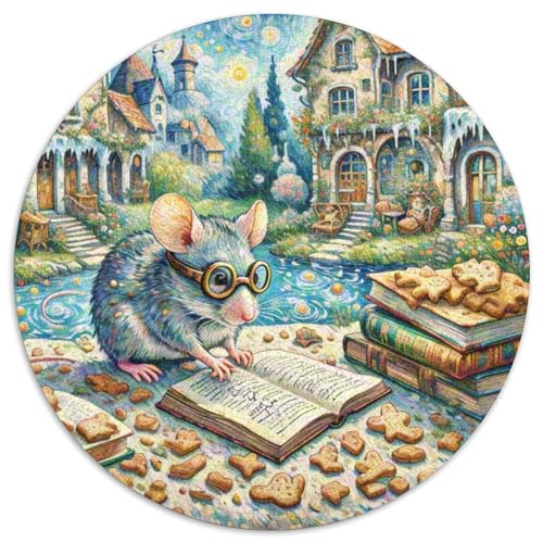 Fabelnkorrekturmaus 1000 Teile Puzzle Magische Fantasie Rundes Puzzle Geeignet Ab 12 Jahren Pädagogisches Für Erwachsene Kinder Buntes Tier Geschenke 1000pcs (67.5x67.5cm) von OJASDBDJE