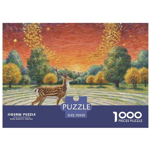 Fallow Hirsch 1000 Teile Puzzle Tiere Für Kinder Ab 12 Jahren Herausforderung Detailreich Spielzeug Lernspiel 70x50cm/1000pcs von OJASDBDJE