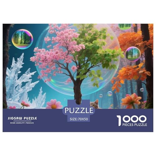 Fantasie Wald 1000 Teile Puzzle Landschaft Für Die Ganze Familie Entspannend Detailreich Spielzeug Lernspiel 70x50cm/1000pcs von OJASDBDJE