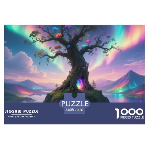 Fantasie Wald 1000 Teile Puzzle Landschaft Für Die Ganze Familie Herausforderung Premium-Qualität Spaß Lernspiel 38x26cm/1000pcs von OJASDBDJE