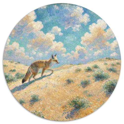 Fennec Fuchs 1000 Teile Puzzle Tier Circular Puzzle Für Erwachsene Und Kinder Pädagogisches Für Erwachsene Kinder Buntes Tier Stressabbau-Spielzeug 1000pcs (67.5x67.5cm) von OJASDBDJE