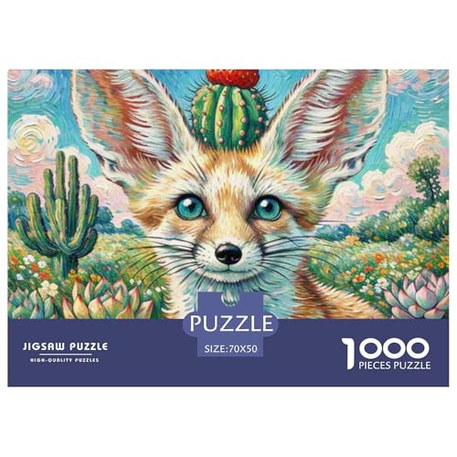 Fennec Fuchs 1000 Teile Puzzle Tiere Für Die Ganze Familie Herausforderung Premium-Qualität Spielzeug Lernspiel 70x50cm/1000pcs von OJASDBDJE