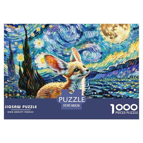 Fennec Fuchs 1000 Teile Puzzle Tiere Für Kinder Ab 12 Jahren Herausforderung Detailreich Spaß Lernspiel 38x26cm/1000pcs von OJASDBDJE