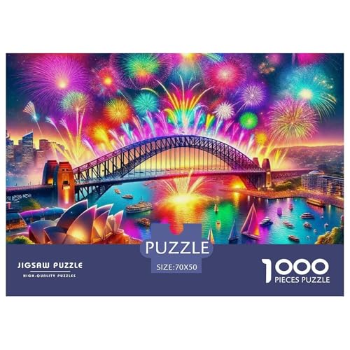 Feuerwerk 1000 Teile Puzzle Landscape Für Die Ganze Familie Entspannend Detailreich Spielzeug Lernspiel 70x50cm/1000pcs von OJASDBDJE