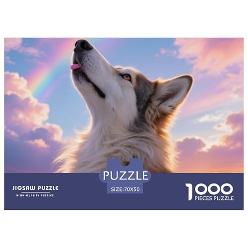 Finnischer Lapphund 1000 Teile Puzzle Haustier Hund Geschenke Für Frauen/Männer Herausforderung Premium-Qualität Spaß Lernspiel 70x50cm/1000pcs von OJASDBDJE