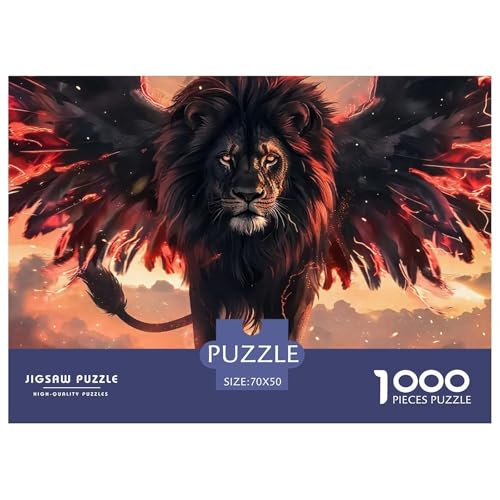 Flamme Löwe 1000 Teile Puzzle Tier Für Die Ganze Familie Herausforderung Detailreich Spaß Pädagogisches Spiel 70x50cm/1000pcs Flamme Löwe 1000 Teile Puzzle Tier Für Die Ganze Familie Herausforderung Detailreich Spaß Pädagogisches Spiel 70x50cm/1000pcs von OJASDBDJE