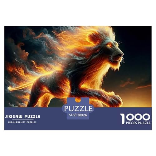 Flamme Löwe 1000 Teile Puzzle Tier Für Kinder Ab 12 Jahren Entspannend Detailreich Spielzeug Lernspiel 38x26cm/1000pcs Flamme Löwe 1000 Teile Puzzle Tier Für Kinder Ab 12 Jahren Entspannend Detailreich Spielzeug Lernspiel 38x26cm/1000pcs von OJASDBDJE