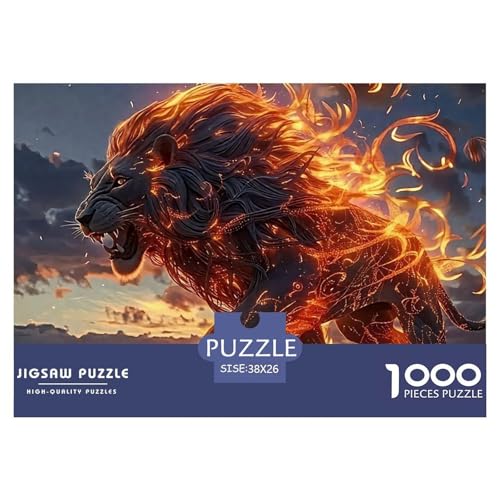 Flamme Löwe 1000 Teile Puzzle Tier Für Kinder Ab 12 Jahren Herausforderung Detailreich Spaß Lernspiel 38x26cm/1000pcs Flamme Löwe 1000 Teile Puzzle Tier Für Kinder Ab 12 Jahren Herausforderung Detailreich Spaß Lernspiel 38x26cm/1000pcs von OJASDBDJE