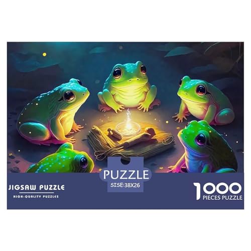 Frosch 1000 Teile Puzzle Tier Für Die Ganze Familie Entspannend Detailreich Spaß Lernspiel 38x26cm/1000pcs von OJASDBDJE