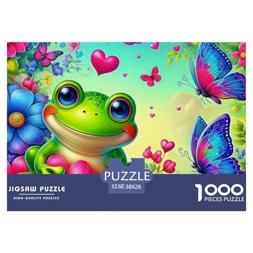Frosch 1000 Teile Puzzle Tier Für Die Ganze Familie Herausforderung Detailreich Spaß Lernspiel 38x26cm/1000pcs von OJASDBDJE