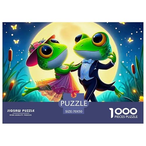 Frosch 1000 Teile Puzzle Tier Für Die Ganze Familie Herausforderung Detailreich Spaß Lernspiel 70x50cm/1000pcs von OJASDBDJE