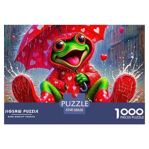 Frosch 1000 Teile Puzzle Tier Für Die Ganze Familie Herausforderung Detailreich Spielzeug Pädagogisches Spiel 38x26cm/1000pcs von OJASDBDJE