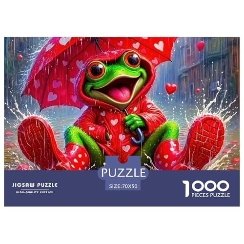 Frosch 1000 Teile Puzzle Tier Für Die Ganze Familie Herausforderung Premium-Qualität Spaß Pädagogisches Spiel 70x50cm/1000pcs von OJASDBDJE