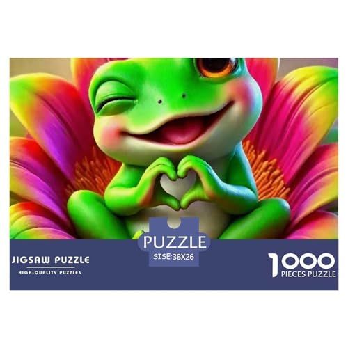 Frosch 1000 Teile Puzzle Tier Geschenke Für Frauen/Männer Herausforderung Detailreich Spielzeug Lernspiel 38x26cm/1000pcs Frosch 1000 Teile Puzzle Tier Geschenke Für Frauen/Männer Herausforderung Detailreich Spielzeug Lernspiel 38x26cm/1000pcs von OJASDBDJE