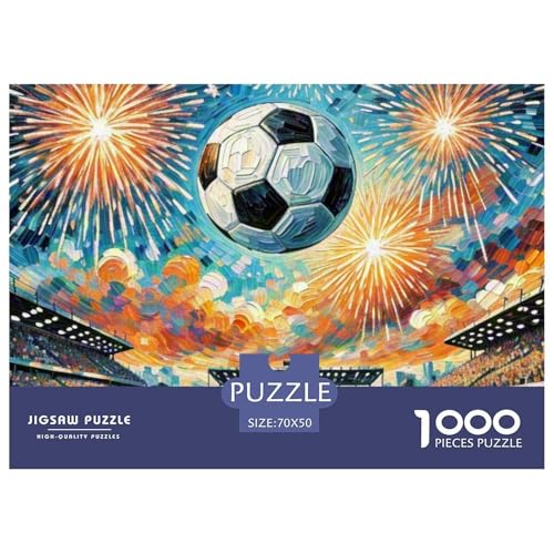 Fußball 1000 Teile Puzzle Symbol Für Kinder Ab 12 Jahren Entspannend Detailreich Spielzeug Pädagogisches Spiel 70x50cm/1000pcs von OJASDBDJE