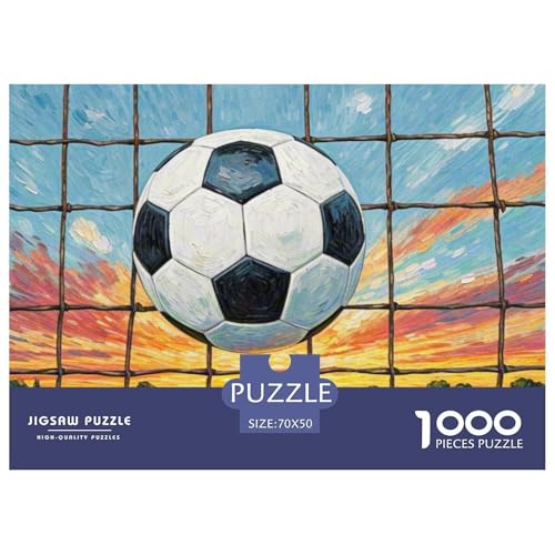 Fußball 1000 Teile Puzzle Symbol Geschenke Für Frauen/Männer Herausforderung Detailreich Spielzeug Lernspiel 70x50cm/1000pcs von OJASDBDJE