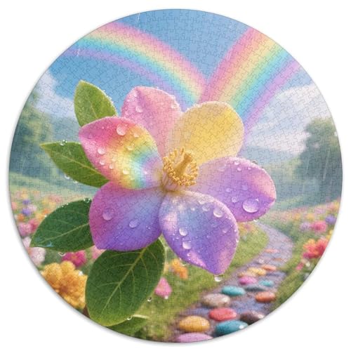 Gardenien 1000 Teile Puzzle Runde Kreispuzzles Für Erwachsene Und Kinder Pädagogisches Für Erwachsene Kinder Buntes Tier Geschenke 1000pcs (67.5x67.5cm) von OJASDBDJE