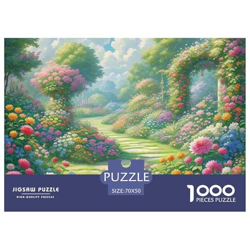Garten 1000 Teile Puzzle Architektur Für Die Ganze Familie Entspannend Detailreich Spaß Lernspiel 70x50cm/1000pcs von OJASDBDJE