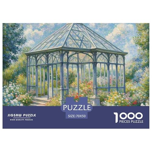 Garten 1000 Teile Puzzle Architektur Für Die Ganze Familie Herausforderung Premium-Qualität Spaß Pädagogisches Spiel 70x50cm/1000pcs von OJASDBDJE