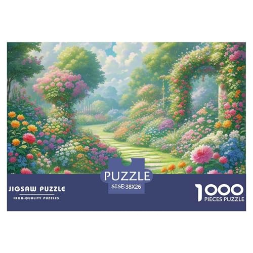 Garten 1000 Teile Puzzle Architektur Geschenke Für Frauen/Männer Herausforderung Detailreich Spaß Lernspiel 38x26cm/1000pcs von OJASDBDJE