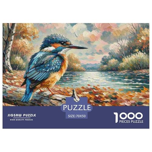Gemeinsame Kingfisher 1000 Teile Puzzle Vogel Für Die Ganze Familie Entspannend Premium-Qualität Spielzeug Pädagogisches Spiel 70x50cm/1000pcs von OJASDBDJE