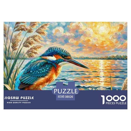 Gemeinsame Kingfisher 1000 Teile Puzzle Vogel Für Die Ganze Familie Herausforderung Detailreich Spielzeug Lernspiel 38x26cm/1000pcs von OJASDBDJE