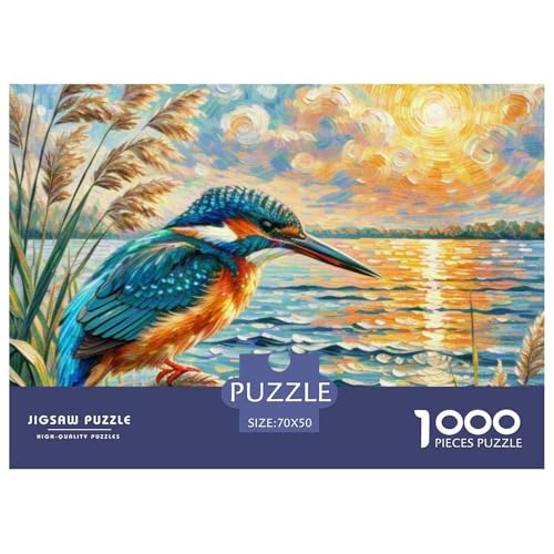 Gemeinsame Kingfisher 1000 Teile Puzzle Vogel Für Kinder Ab 12 Jahren Herausforderung Premium-Qualität Spaß Lernspiel 70x50cm/1000pcs von OJASDBDJE
