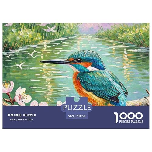Gemeinsame Kingfisher 1000 Teile Puzzle Vogel Geschenke Für Frauen/Männer Herausforderung Premium-Qualität Spielzeug Lernspiel 70x50cm/1000pcs von OJASDBDJE