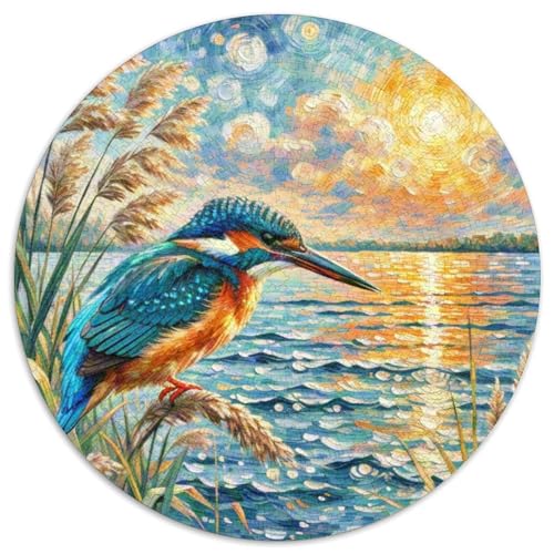 Gemeinsame Kingfisher 1000 Teile Puzzles Vogel Rund Puzzle Geeignet Ab 12 Jahren Pädagogisches Für Erwachsene Kinder Buntes Tier Geschenke 1000pcs (67.5x67.5cm) von OJASDBDJE