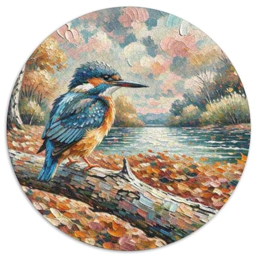 Gemeinsame Kingfisher Mit 1000 Teilen Puzzle Vogel Runde Kreispuzzles Für Erwachsene Und Kinder Pädagogisches Für Erwachsene Kinder Buntes Tier Geschenke 1000pcs (67.5x67.5cm) von OJASDBDJE