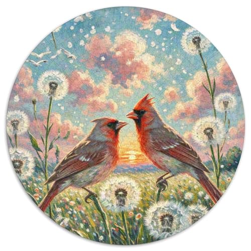 Gemeinsame Linnet 1000 Teile Puzzle Vogel Rund Puzzle Für Erwachsene Und Kinder Pädagogisches Für Erwachsene Kinder Buntes Tier Stressabbau-Spielzeug 1000pcs (67.5x67.5cm) von OJASDBDJE