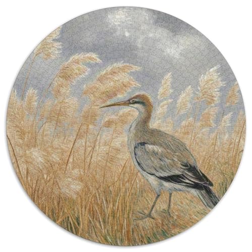 Gemeinsame Snipe 1000 Teile Puzzle Vogel Rundes Puzzle Geeignet Ab 12 Jahren Pädagogisches Für Erwachsene Kinder Buntes Tier Geschenke 1000pcs (67.5x67.5cm) von OJASDBDJE