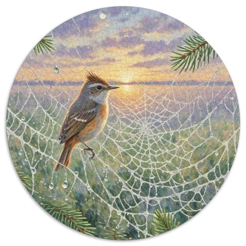 Goldcrest 1000 Teile Puzzle Vogel Circular Puzzles Geeignet Ab 12 Jahren Pädagogisches Für Erwachsene Kinder Buntes Tier Geschenke 1000pcs (67.5x67.5cm) von OJASDBDJE