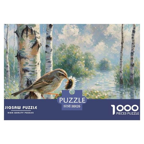 Goldcrest 1000 Teile Puzzle Vogel Für Die Ganze Familie Entspannend Detailreich Spaß Lernspiel 38x26cm/1000pcs von OJASDBDJE
