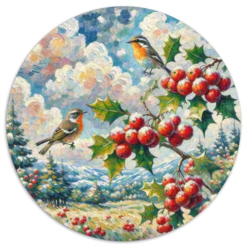 Goldcrest Mit 1000 Teilen Puzzle Vogel Rund Puzzle Für Erwachsene Und Kinder Pädagogisches Für Erwachsene Kinder Buntes Tier Stressabbau-Spielzeug 1000pcs (67.5x67.5cm) von OJASDBDJE