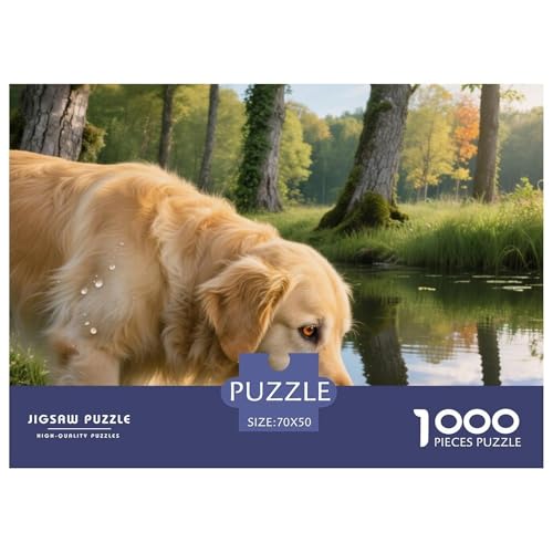 Goldener Retriever 1000 Teile Puzzle Haustier Hund Für Die Ganze Familie Herausforderung Detailreich Spielzeug Lernspiel 70x50cm/1000pcs Goldener Retriever 1000 Teile Puzzle Haustier Hund Für Die Ganze Familie Herausforderung Detailreich Spielzeug Lernspiel 70x50cm/1000pcs von OJASDBDJE