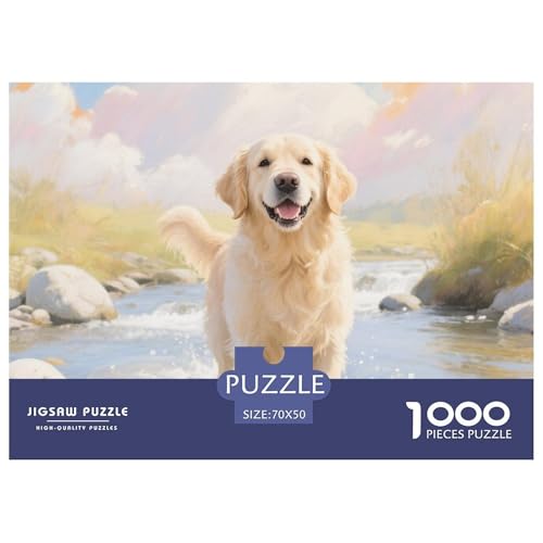 Goldener Retriever 1000 Teile Puzzle Haustier Hund Für Kinder Ab 12 Jahren Herausforderung Premium-Qualität Spaß Lernspiel 70x50cm/1000pcs Goldener Retriever 1000 Teile Puzzle Haustier Hund Für Kinder Ab 12 Jahren Herausforderung Premium-Qualität Spaß Lernspiel 70x50cm/1000pcs von OJASDBDJE