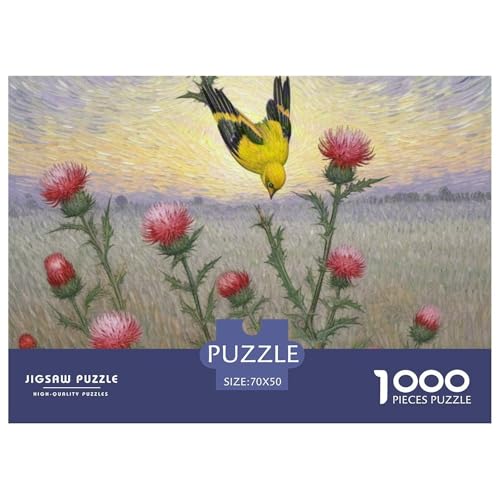 Goldfinch 1000 Teile Puzzle Vogel Für Die Ganze Familie Entspannend Detailreich Spaß Lernspiel 70x50cm/1000pcs von OJASDBDJE