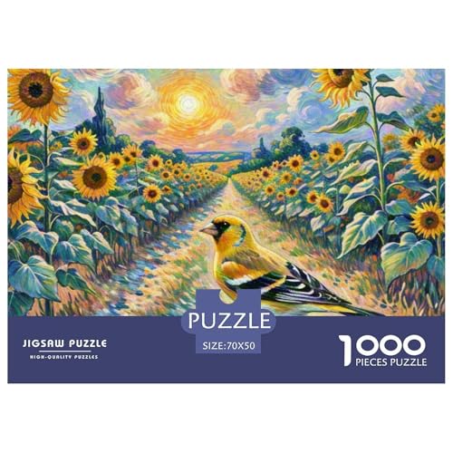 Goldfinch 1000 Teile Puzzle Vogel Geschenke Für Frauen/Männer Entspannend Detailreich Spielzeug Lernspiel 70x50cm/1000pcs von OJASDBDJE