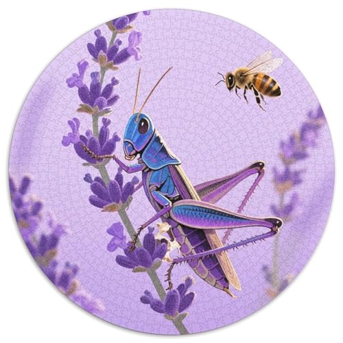 Grasshopper 1000 Teile Puzzles Rund Puzzle Geeignet Ab 12 Jahren Pädagogisches Für Erwachsene Kinder Buntes Tier Geschenke 1000pcs (67.5x67.5cm) von OJASDBDJE