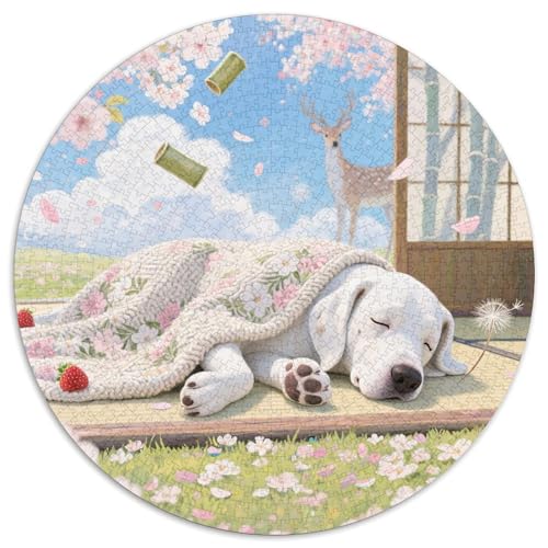 Großen Dänen Mit 1000 Teilen Puzzle Tierhund Circular Puzzles Geeignet Ab 12 Jahren Pädagogisches Für Erwachsene Kinder Buntes Tier Geschenke 1000pcs (67.5x67.5cm) von OJASDBDJE